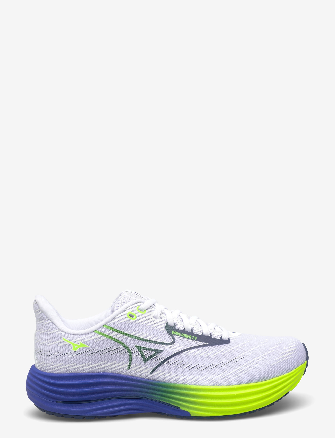 Mizuno - WAVE RIDER 29(M) - löparskor - white/estate blue/lightning yellow - 1