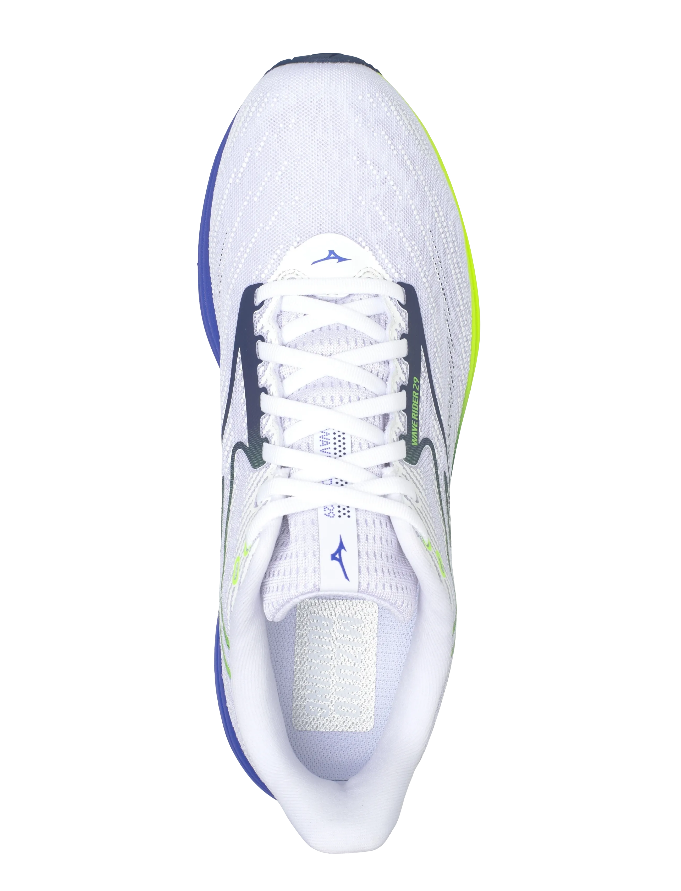 Mizuno - WAVE RIDER 29(M) - løbesko - white/estate blue/lightning yellow - 4