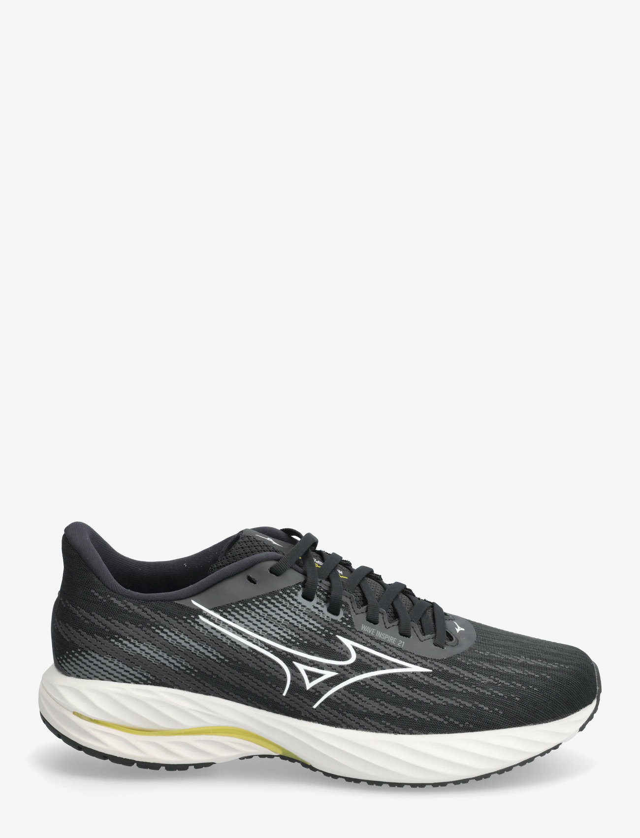 Mizuno - WAVE INSPIRE 21(M) - löparskor - black/white/vibrant yellow - 1