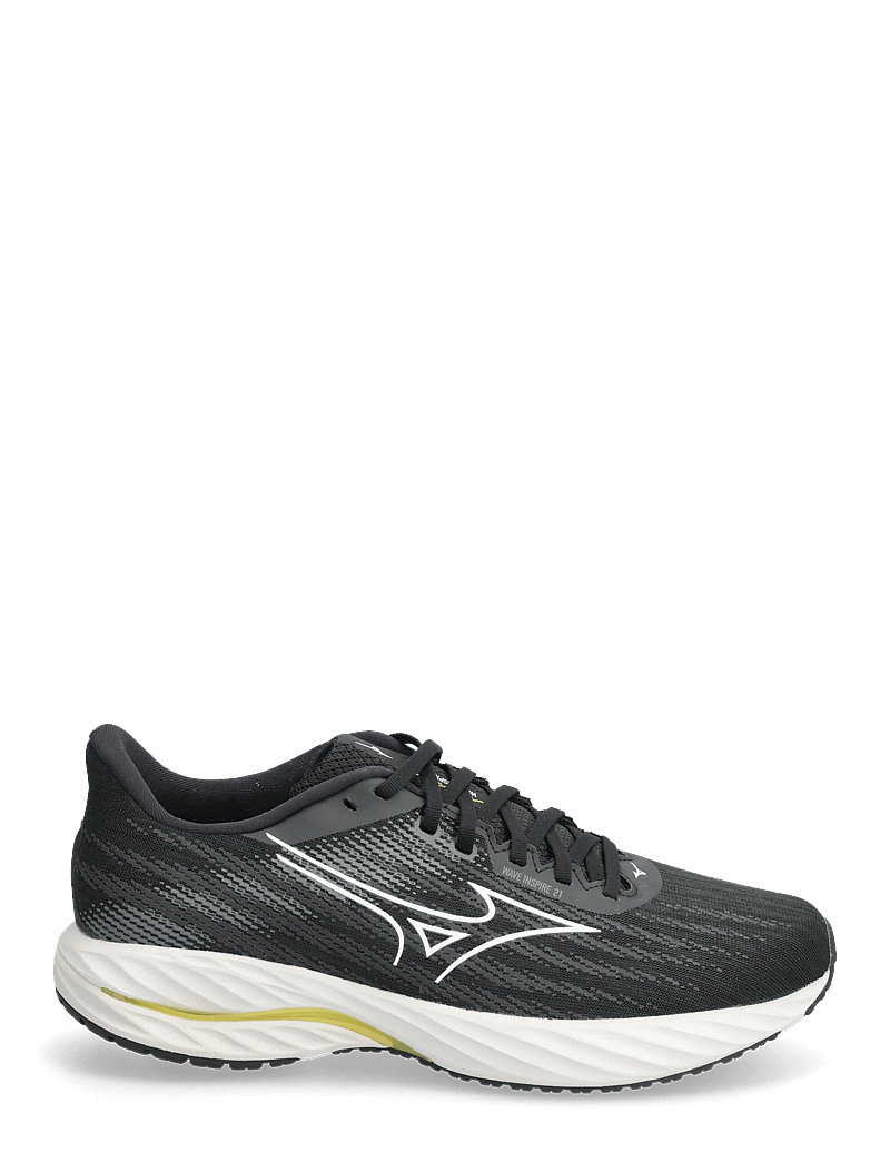 Mizuno - WAVE INSPIRE 21(M) - laufschuhe - black/white/vibrant yellow - 1