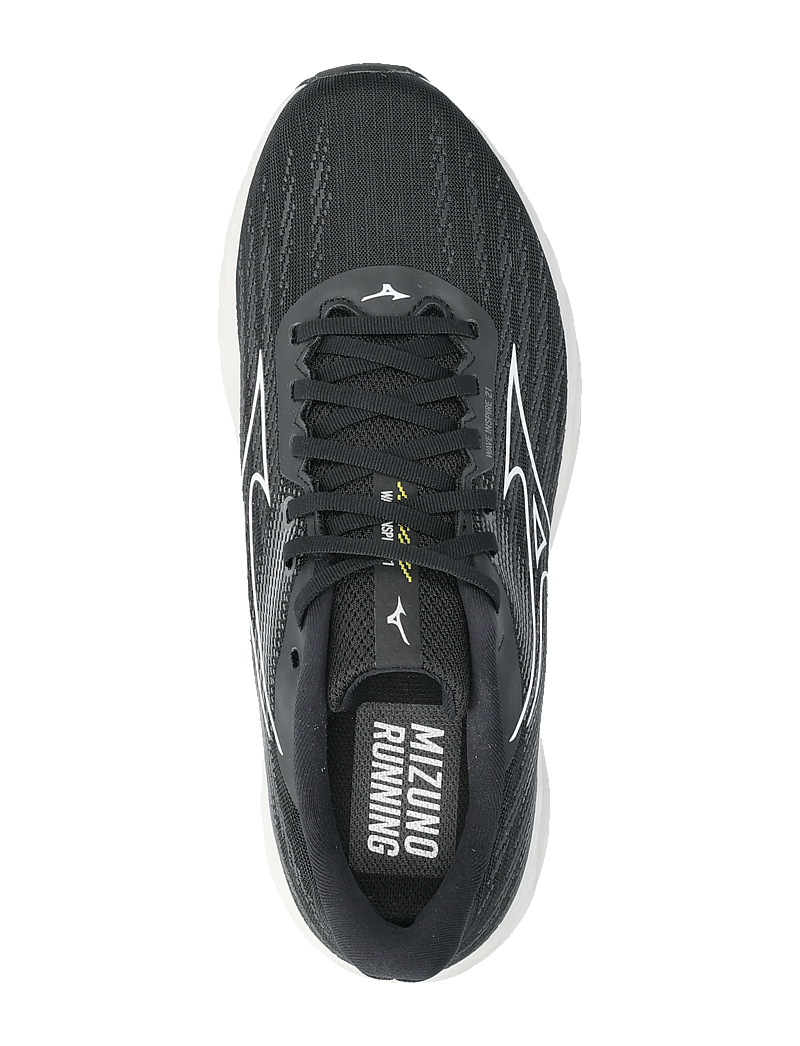 Mizuno - WAVE INSPIRE 21(M) - laufschuhe - black/white/vibrant yellow - 3