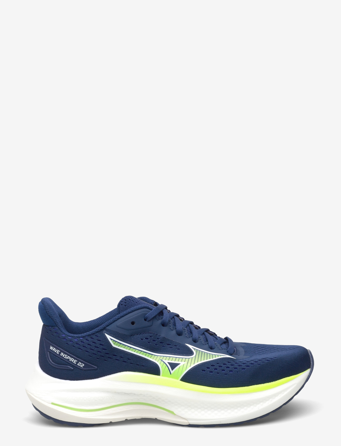 Mizuno - WAVE INSPIRE 22(M) - løbesko - estate blue/lightning yellow/lightning yellow - 2