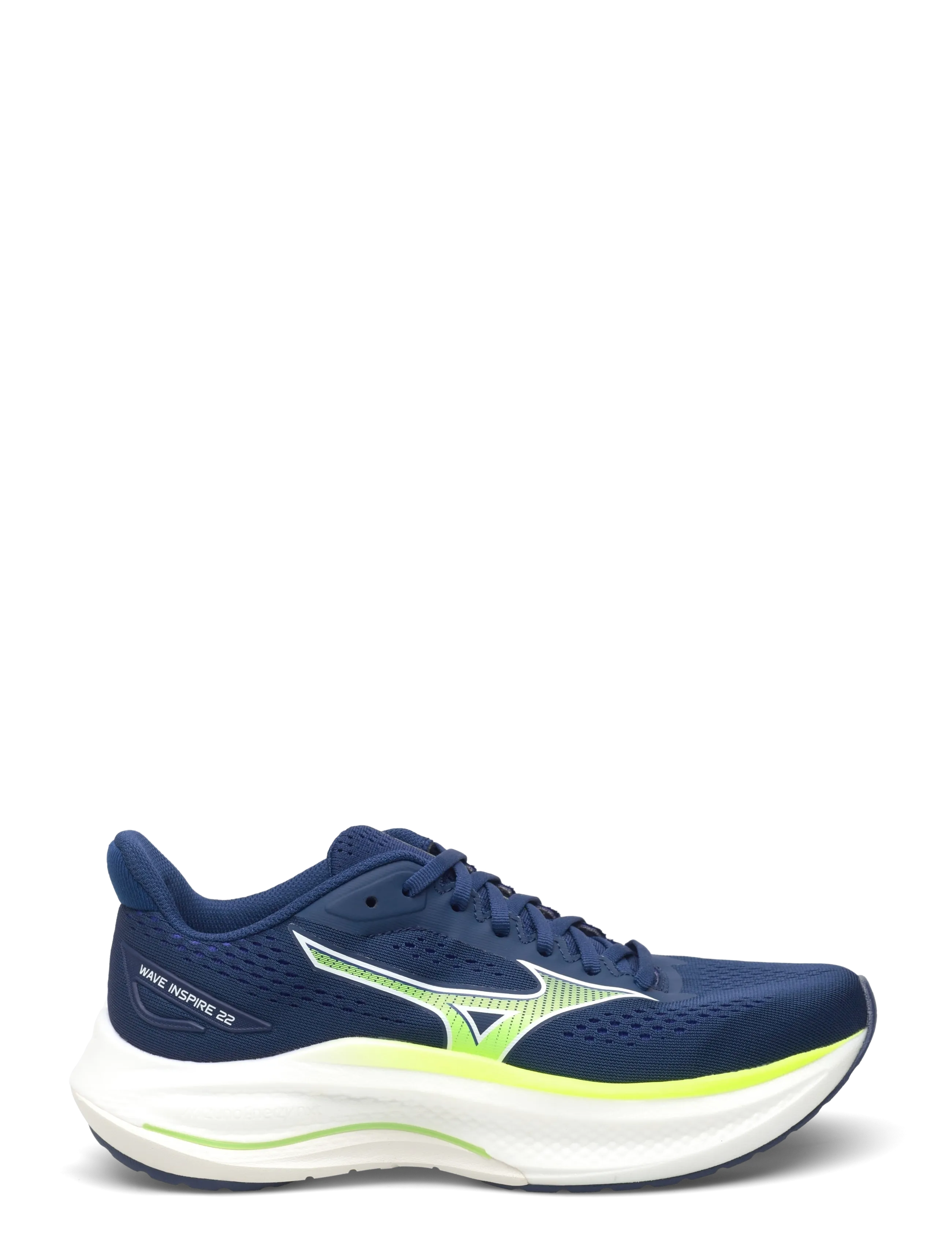 Mizuno - WAVE INSPIRE 22(M) - running shoes - estate blue/lightning yellow/lightning yellow - 2