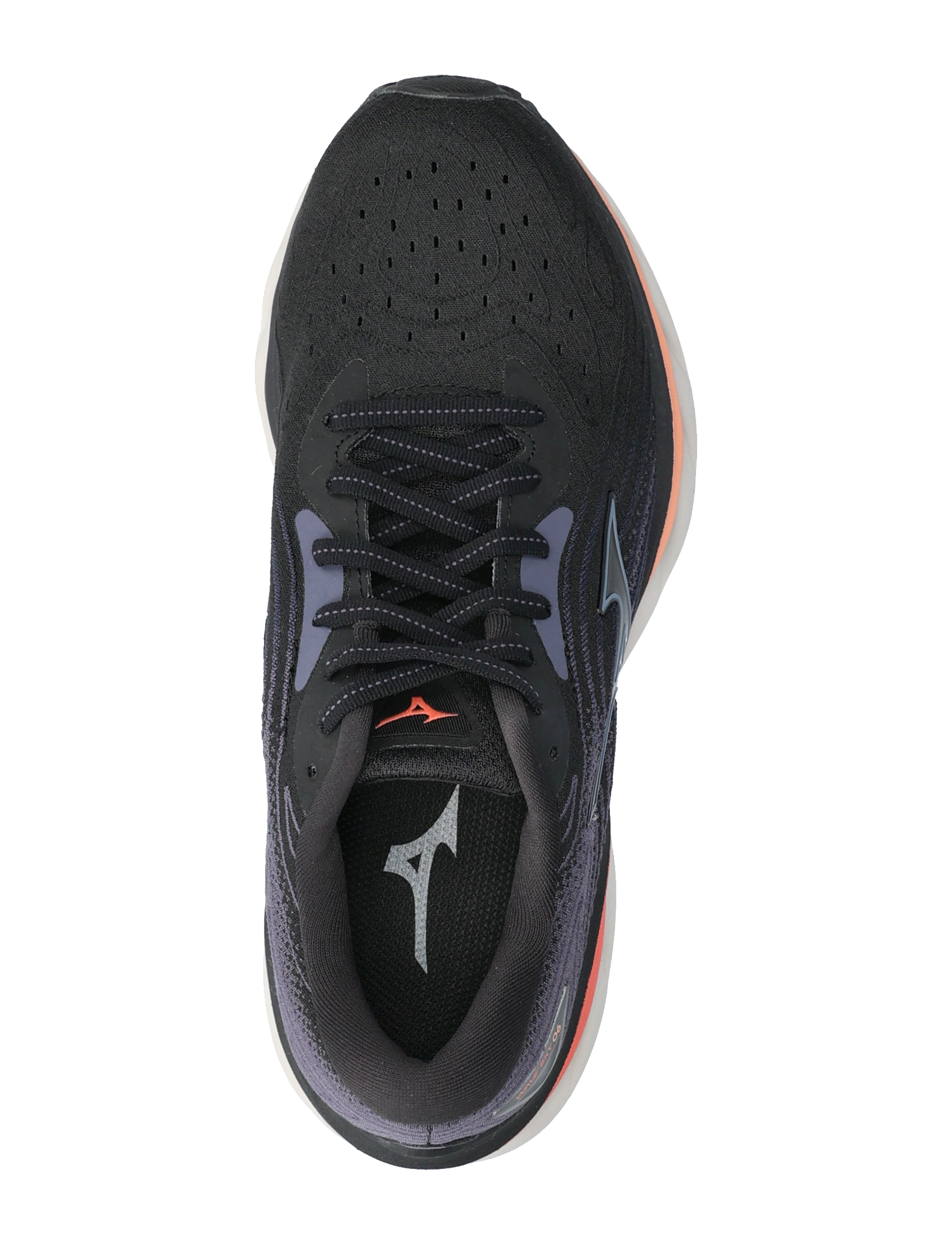 Mizuno - WAVE SKY 6(W) - blk/quicksilver/hotcoral - 3
