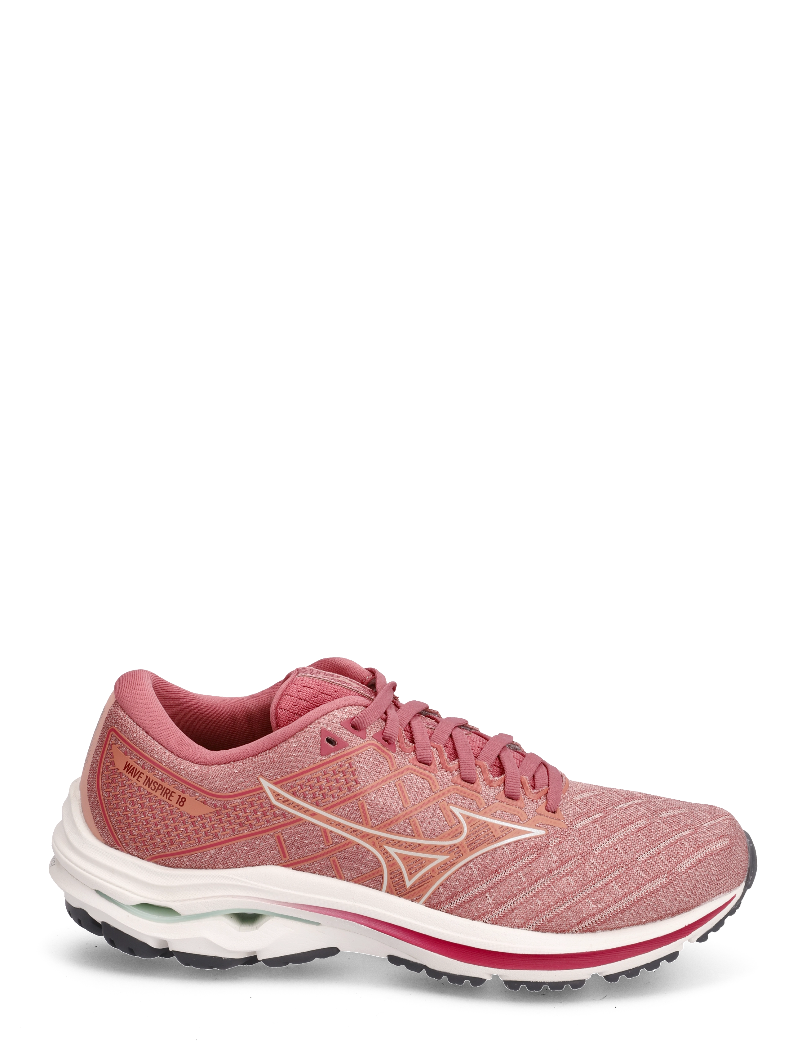 Mizuno - WAVE INSPIRE 18(W) - rosette/snow white/garnet rose - 1