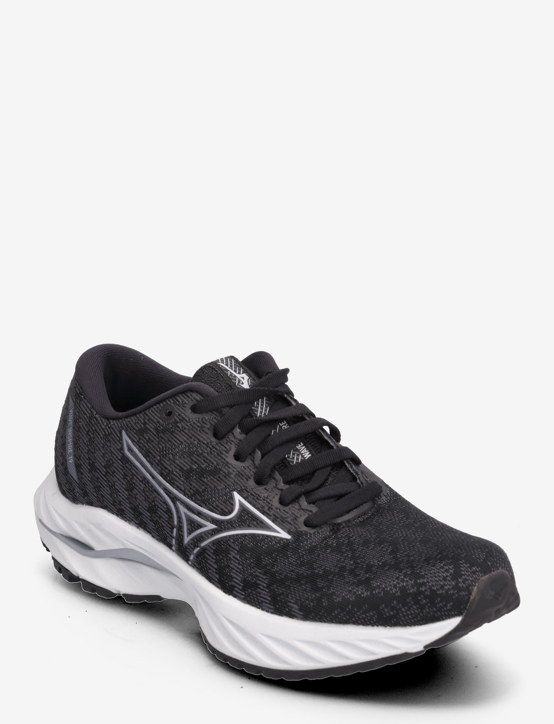 Mizuno wave rider 19 black and white best sale