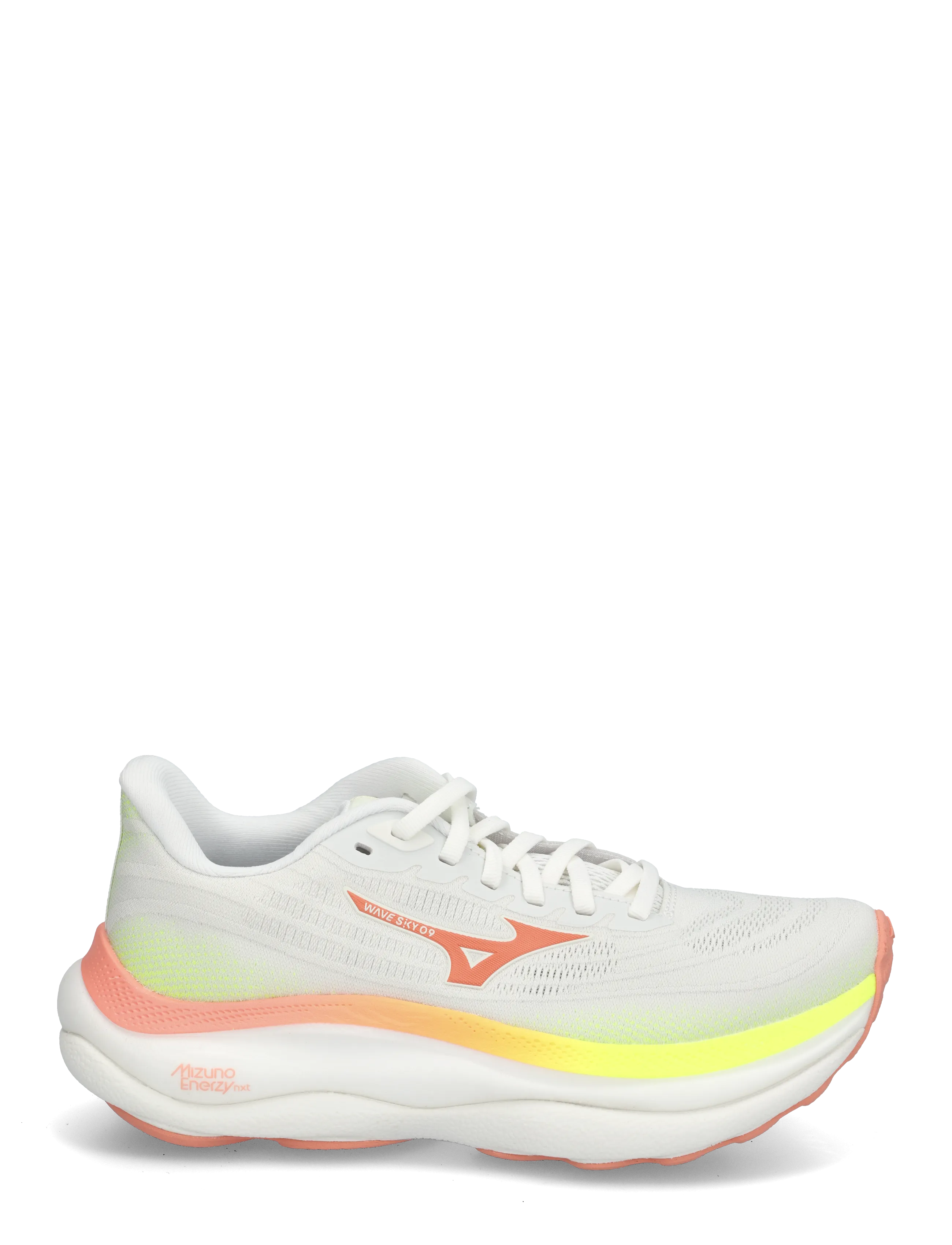 Mizuno - WAVE SKY 9(W) - løbesko - gf white/desert flower/lime pulp - 2