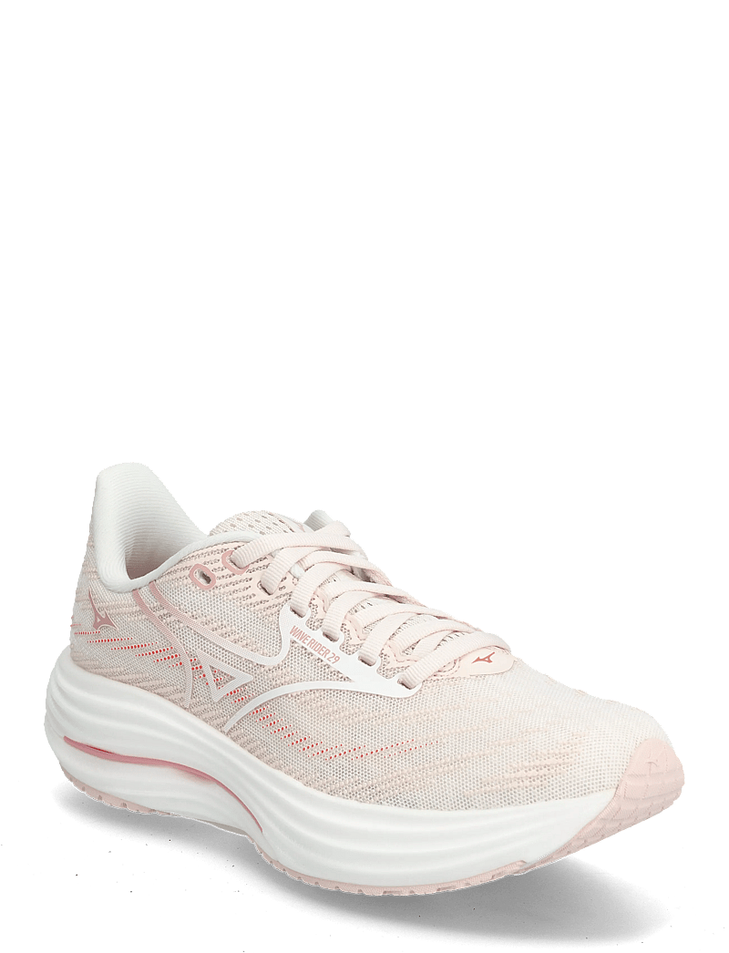 Mizuno - WAVE RIDER 29(W) - bėgimo bateliai - petal pink/white/pinkesque - 0