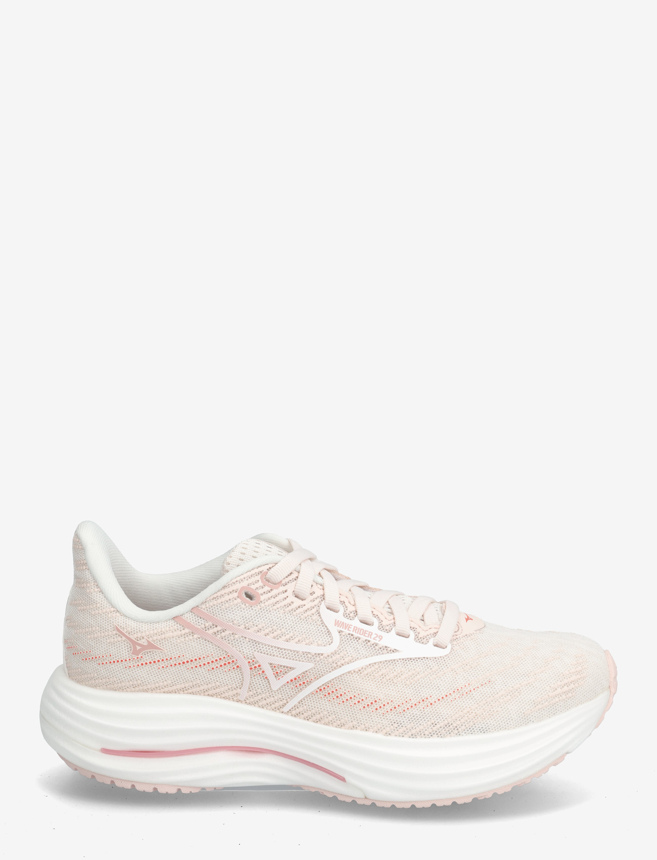 Mizuno - WAVE RIDER 29(W) - bėgimo bateliai - petal pink/white/pinkesque - 1