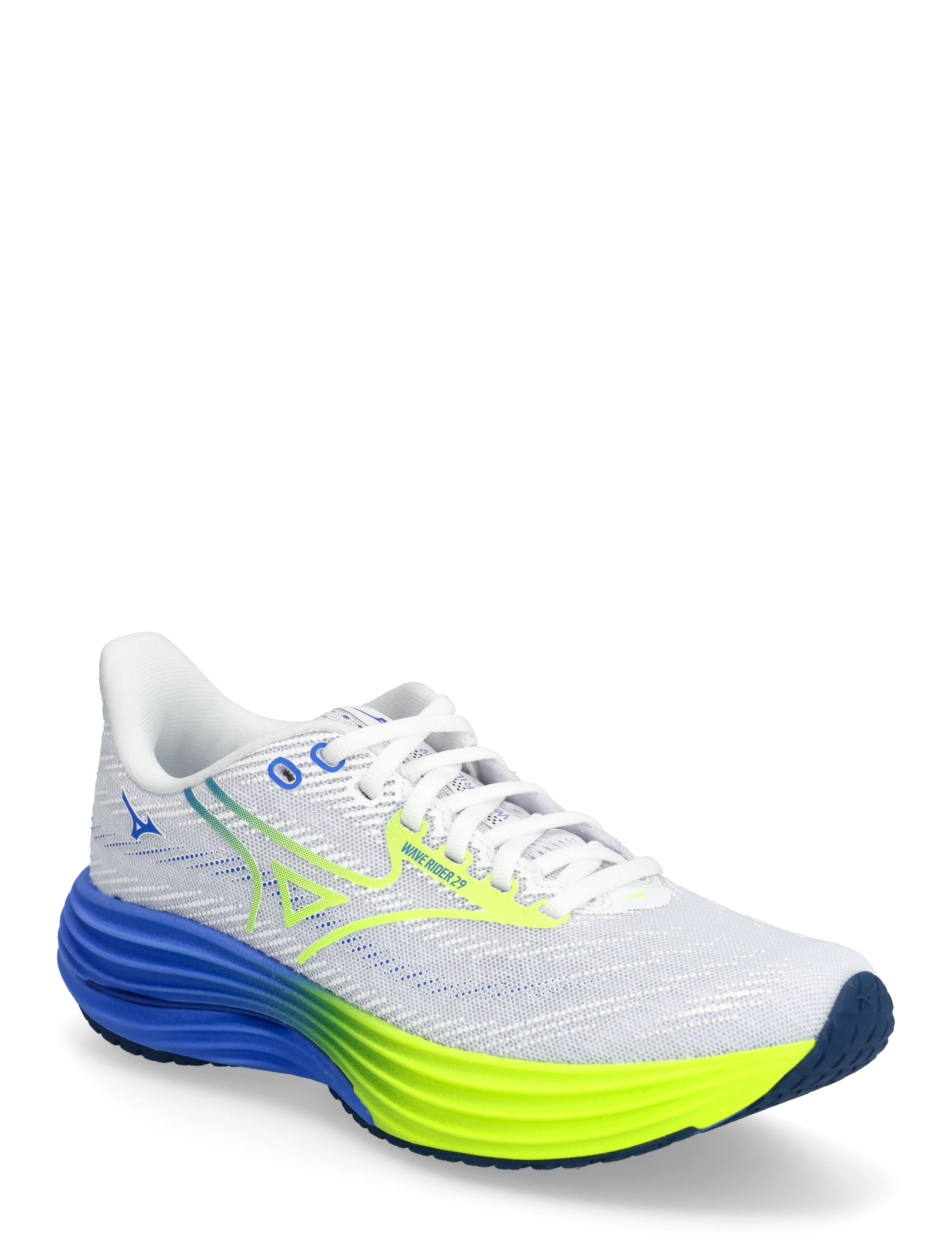 Mizuno WAVE RIDER 29(W) - New Arrivals - WHITE/LIGHTNING YELLOW/ULTRAMARINE / white