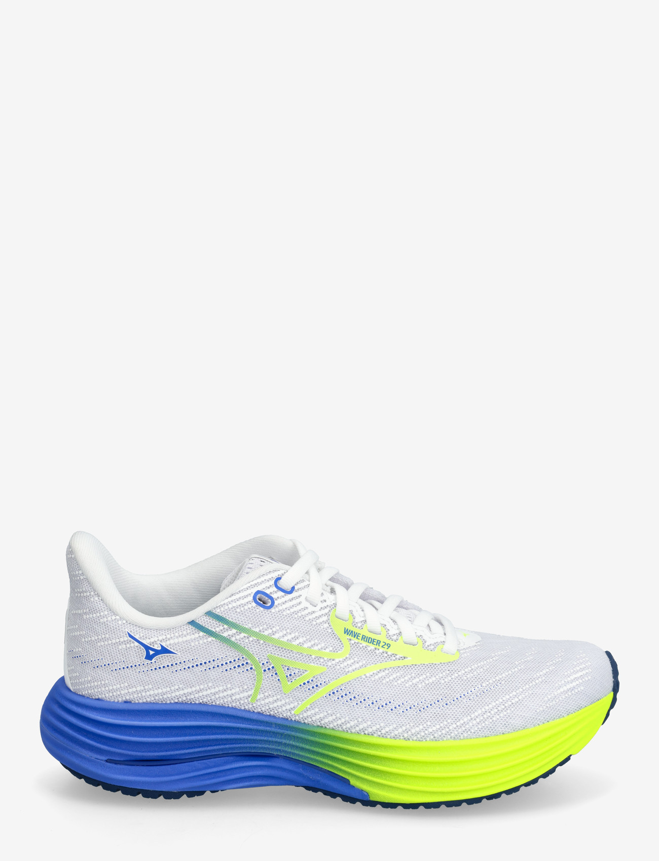 Mizuno - WAVE RIDER 29(W) - løbesko - white/lightning yellow/ultramarine - 2