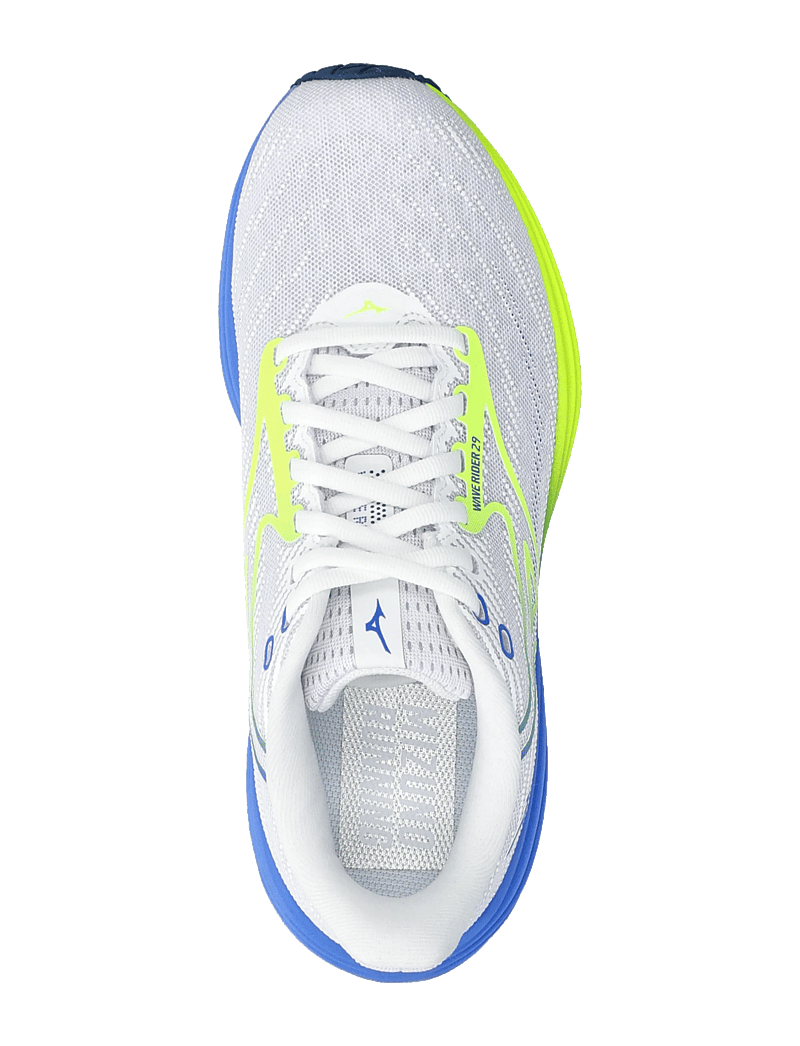 Mizuno - WAVE RIDER 29(W) - løbesko - white/lightning yellow/ultramarine - 4