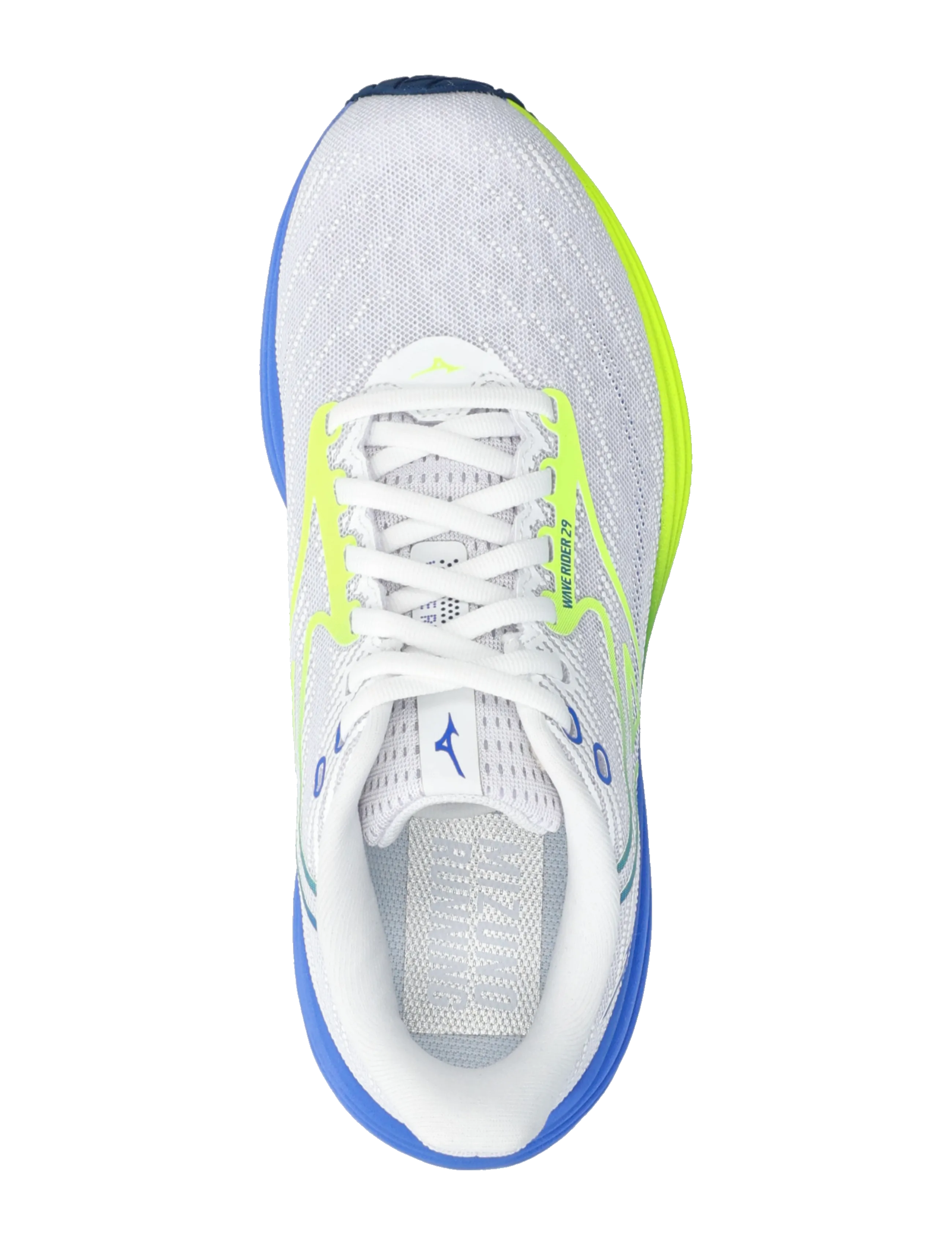 Mizuno - WAVE RIDER 29(W) - laufschuhe - white/lightning yellow/ultramarine - 4