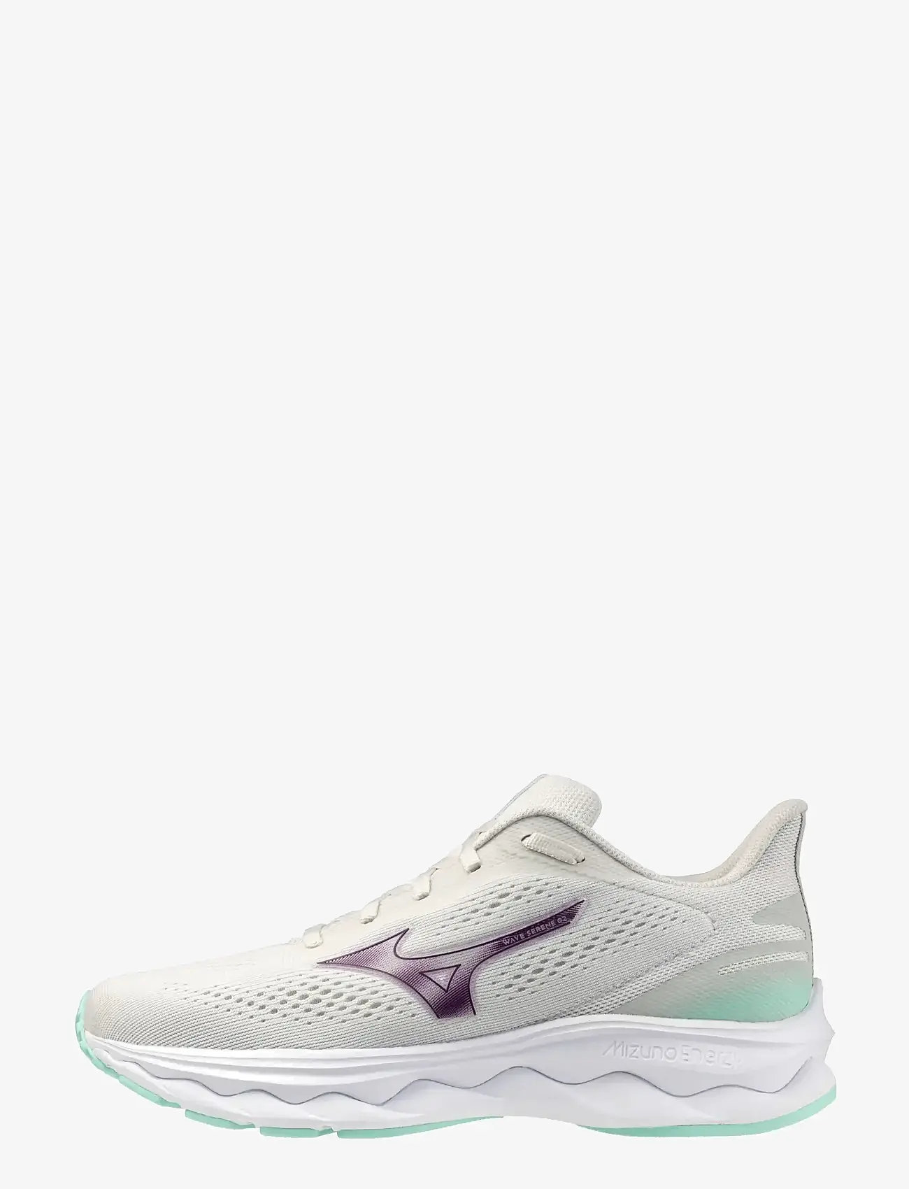 Mizuno - WAVE SERENE 2(W) - løbesko - snow white/dark purple/ice green - 0