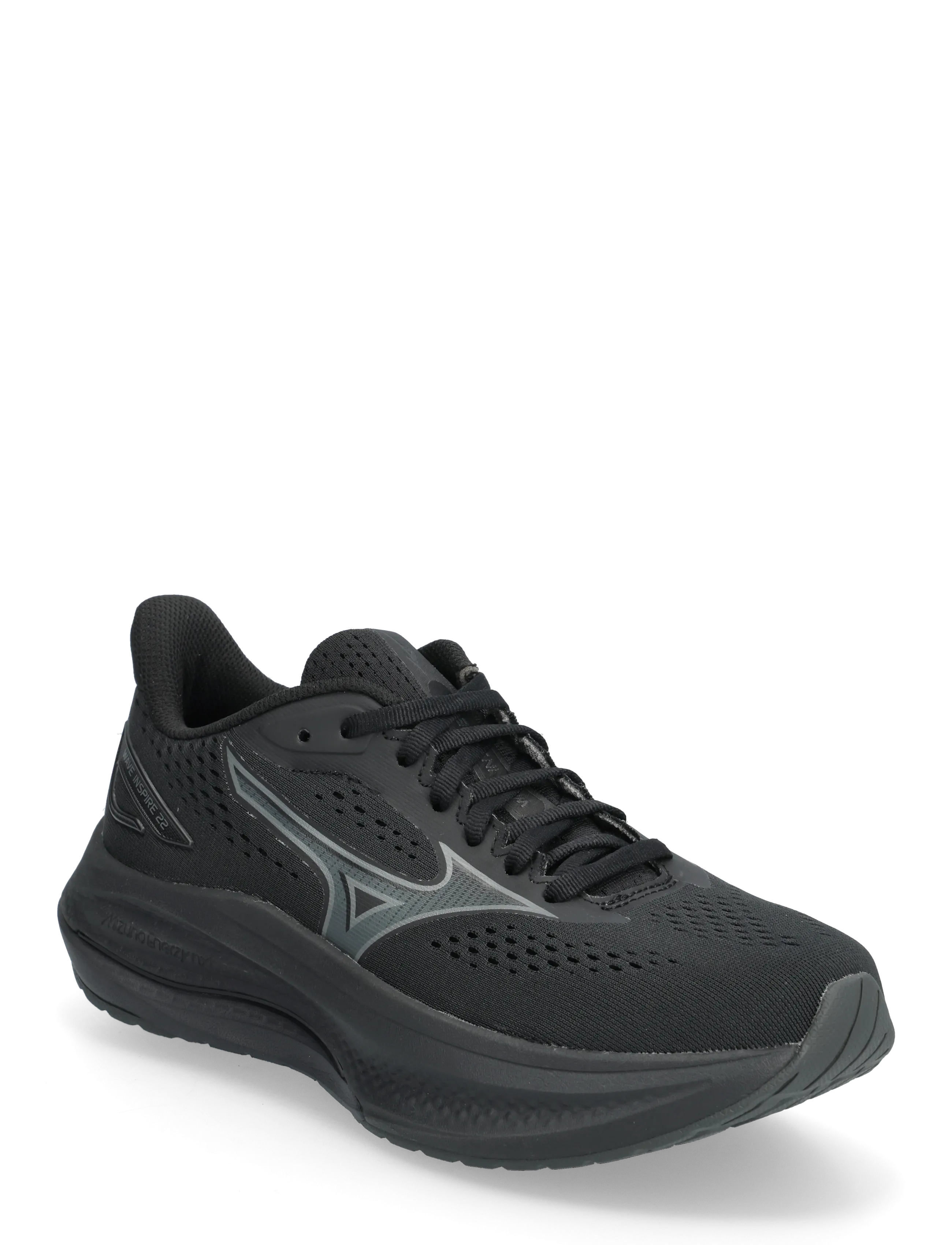 Mizuno WAVE INSPIRE 22 D(W) - Shoes - BLACK/BLACK SAND/BLACK / black