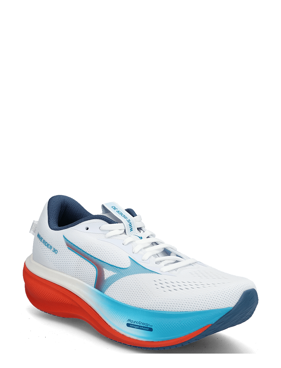 Mizuno - WAVE RIDER 30(M) - laufschuhe - white/blue jewel/orange.com - 0