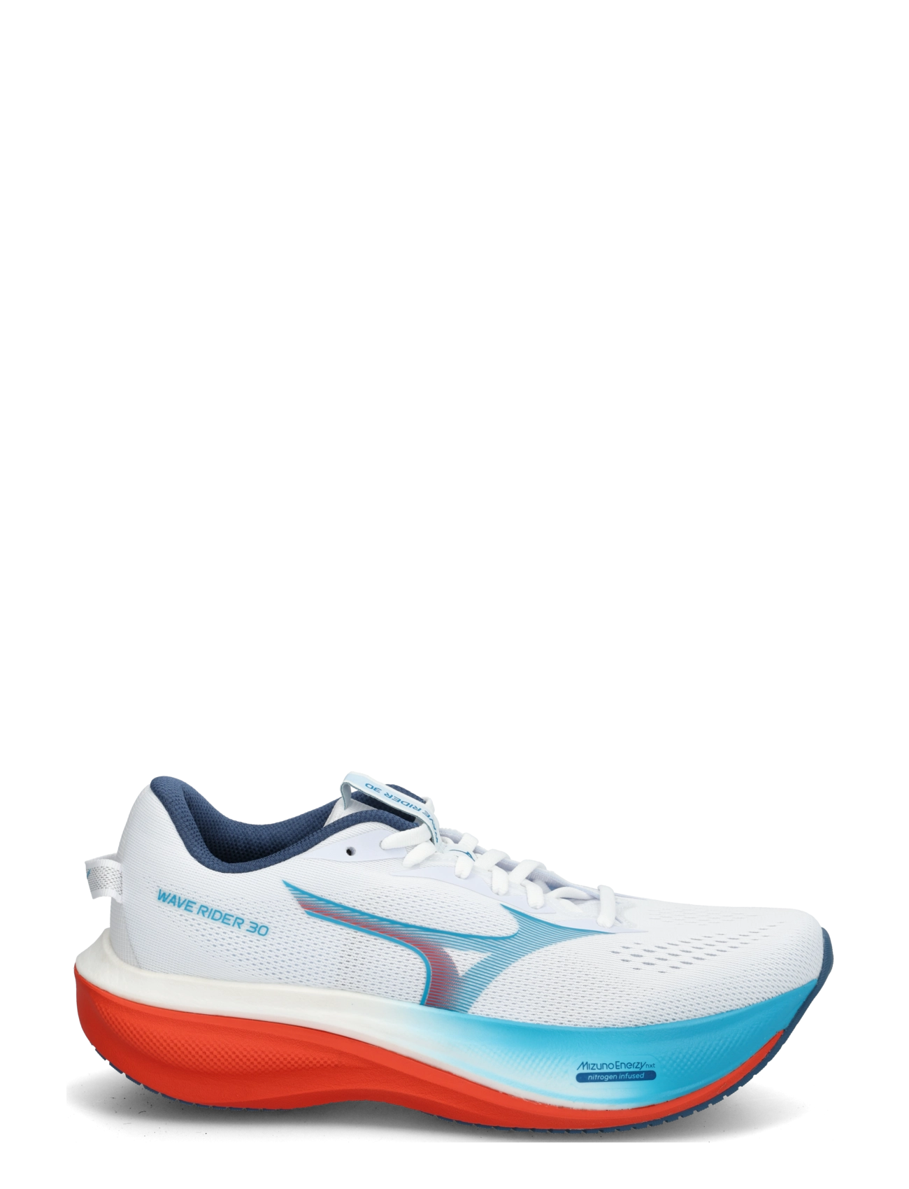Mizuno - WAVE RIDER 30(M) - laufschuhe - white/blue jewel/orange.com - 2