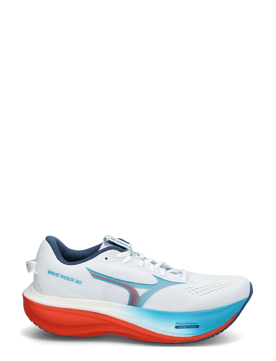 Mizuno - WAVE RIDER 30(M) - laufschuhe - white/blue jewel/orange.com - 2