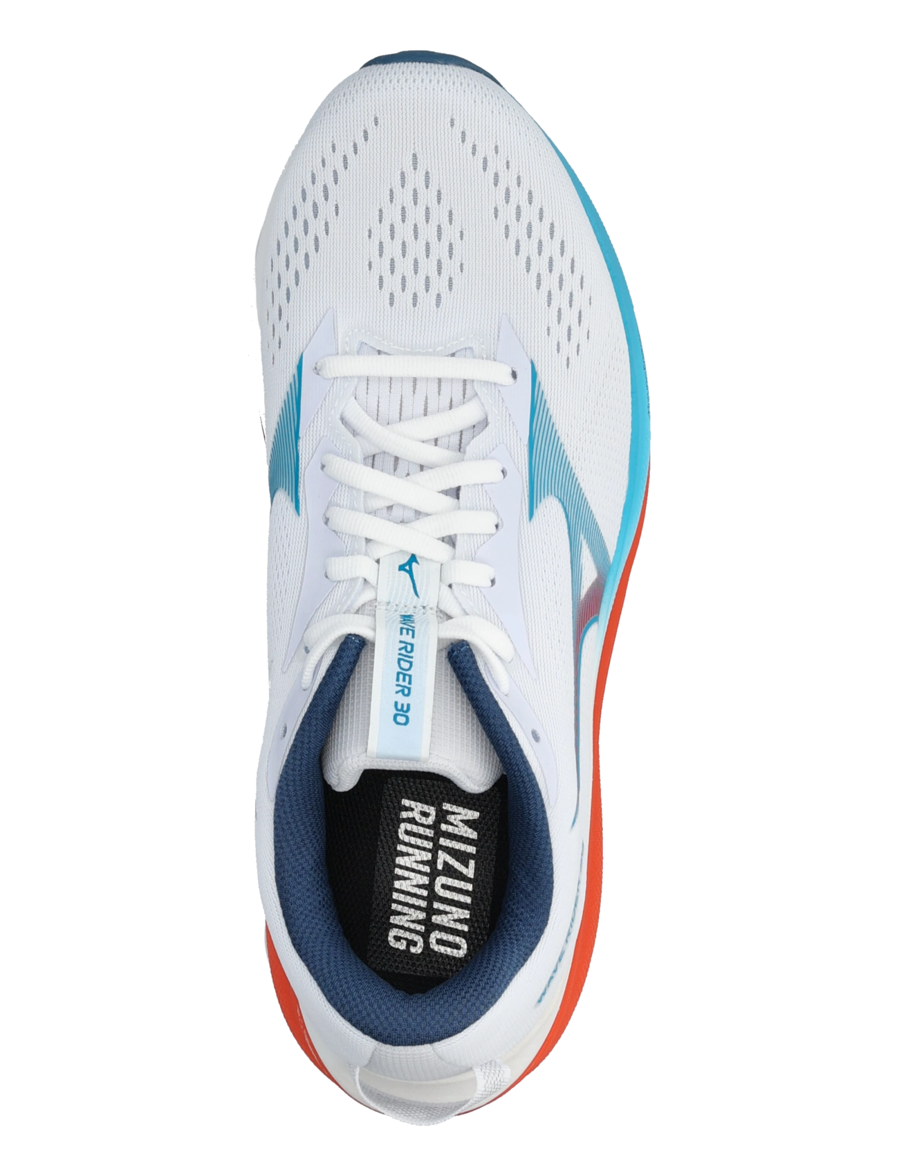 Mizuno - WAVE RIDER 30(M) - laufschuhe - white/blue jewel/orange.com - 3