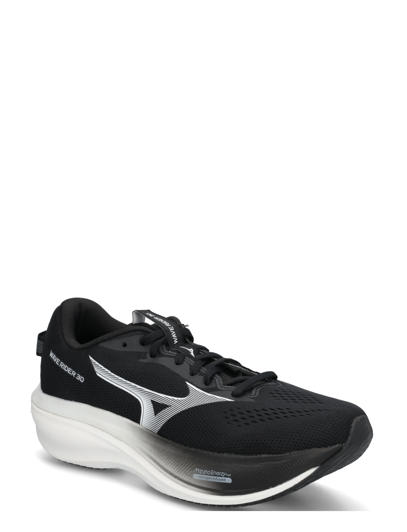 Mizuno WAVE RIDER 30(M) - Laufschuhe - BLACK/WHITE / black