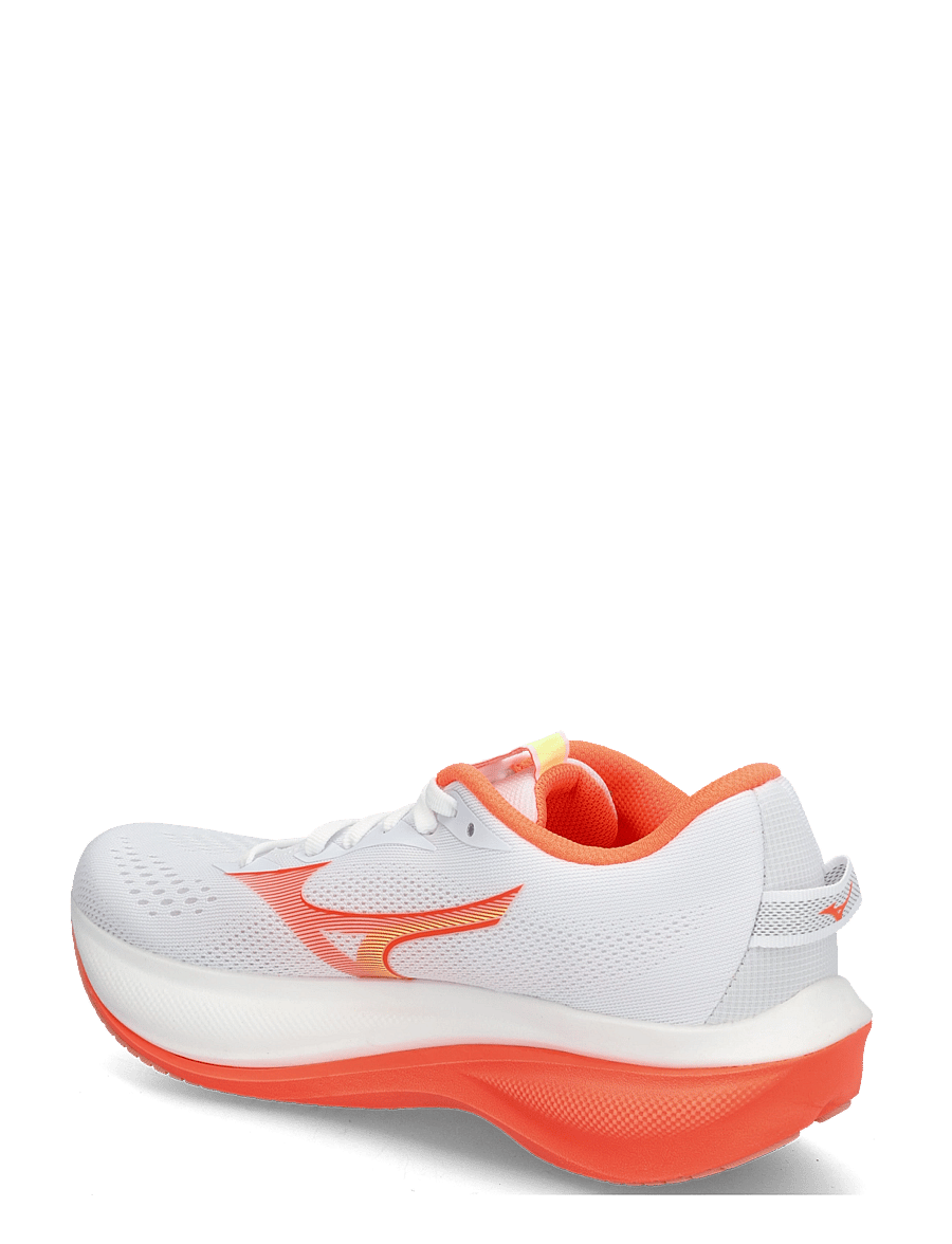 Mizuno - WAVE RIDER 30(W) - laufschuhe - white/lava orange/lime pulp - 1