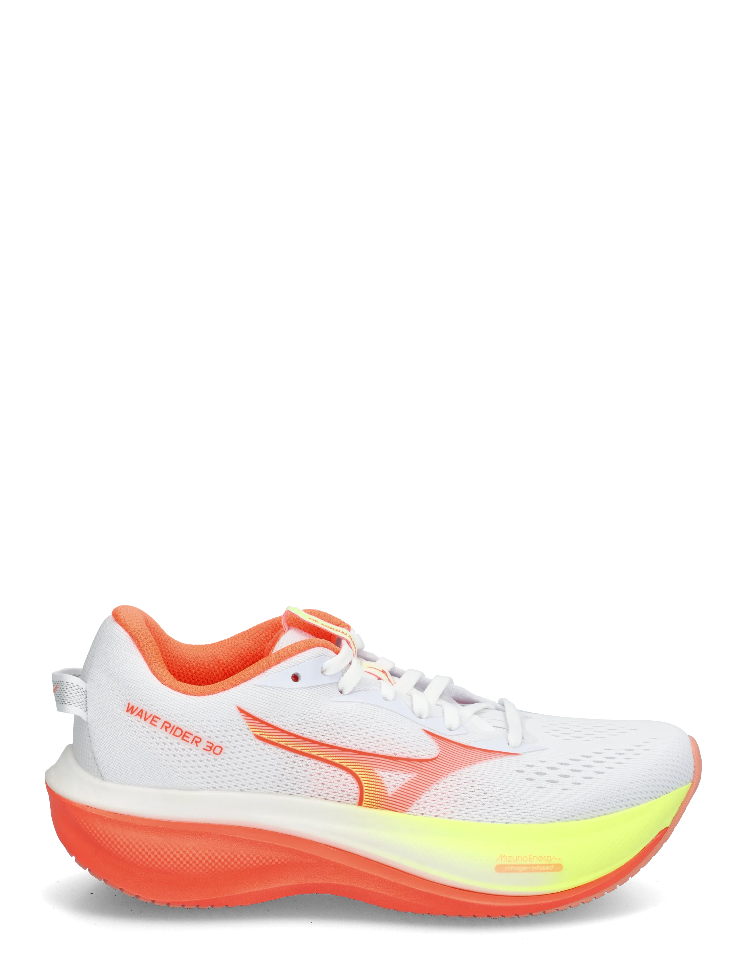 Mizuno - WAVE RIDER 30(W) - løbesko - white/lava orange/lime pulp - 2