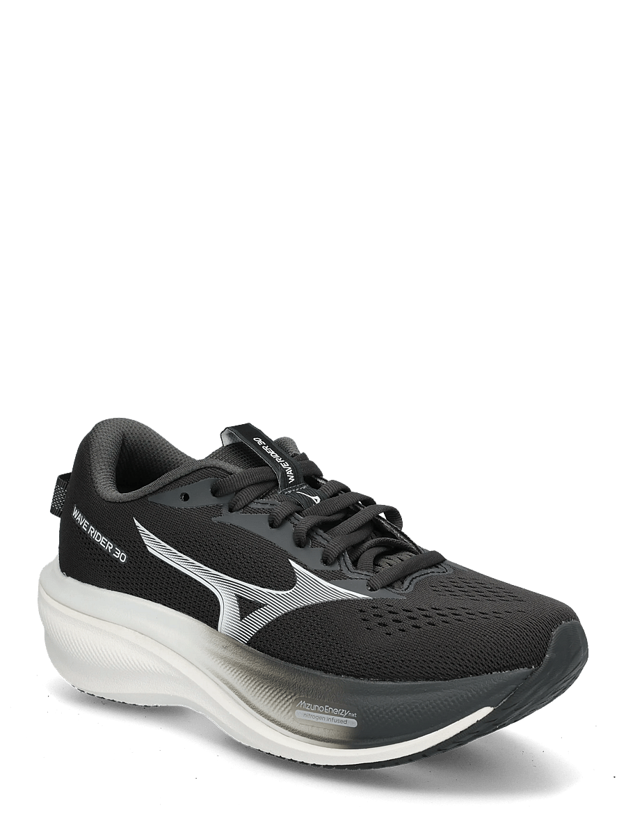 Mizuno - WAVE RIDER 30(W) - laufschuhe - black sand/white - 0