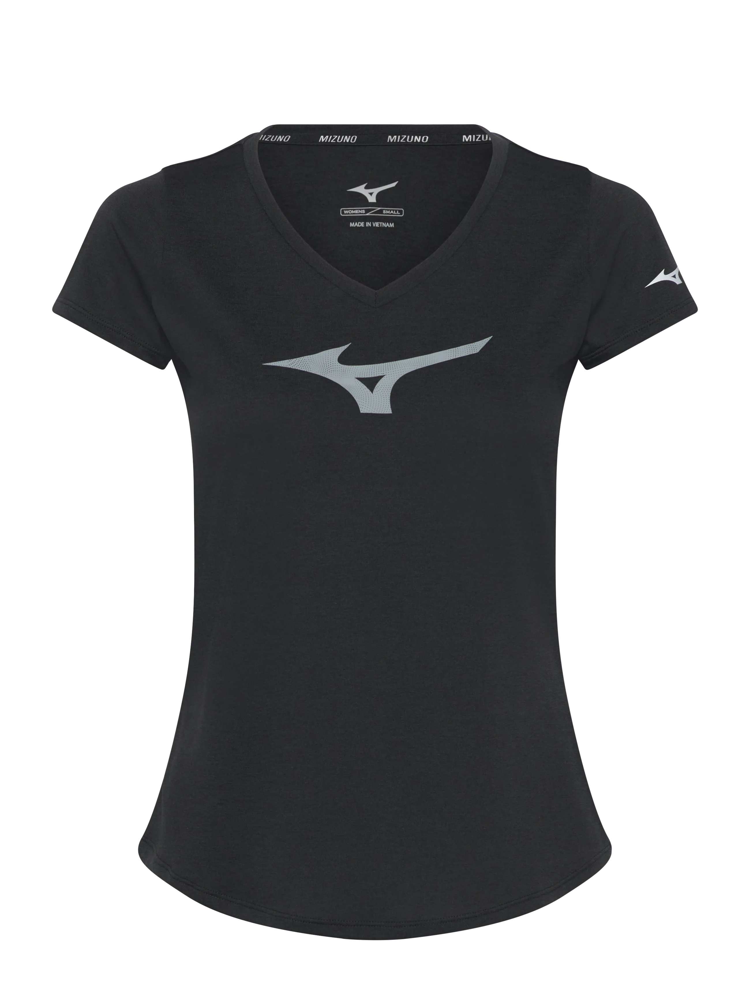Mizuno Core Rb Tee(W), V-Hals Kortærmet T-Shirt, Sort, Str: M