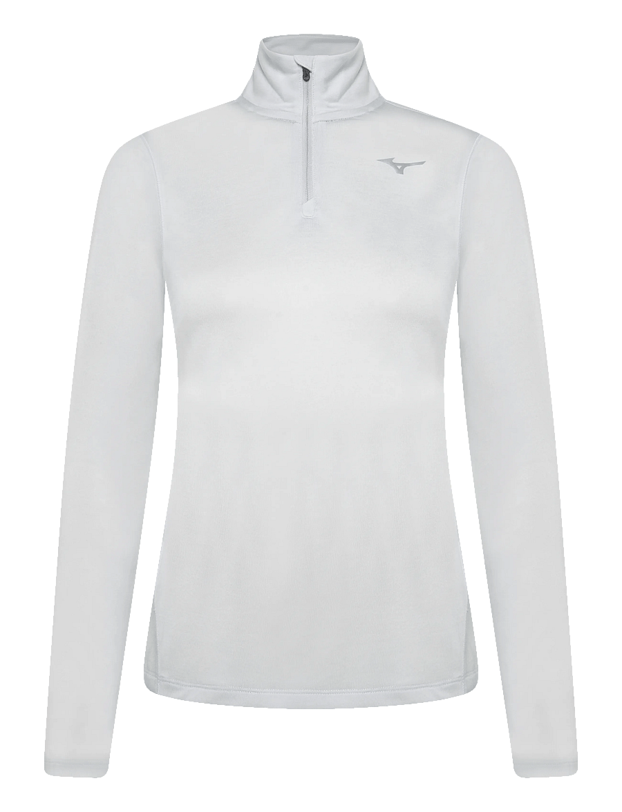 Mizuno - Core Impulse Half Zip Long Sleeve Tee - oberteile - cloudscape - 0