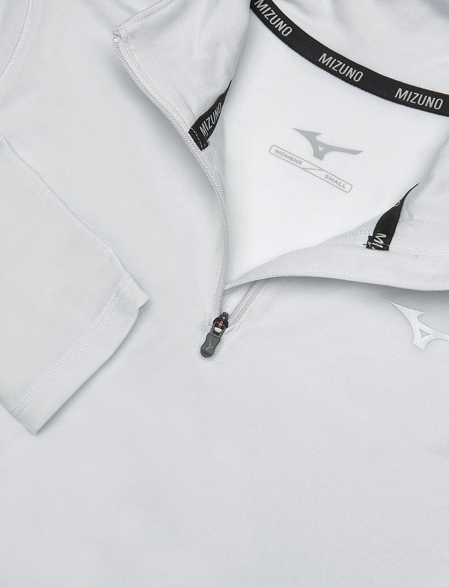 Mizuno - Core Impulse Half Zip Long Sleeve Tee - oberteile - cloudscape - 2