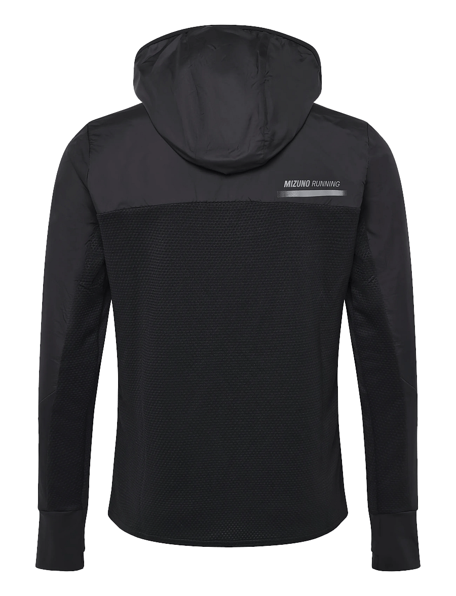 Mizuno - Active Warmalite Hybrid Full Zip Hooded Long Sleeve Top - sportsjakker - black - 1