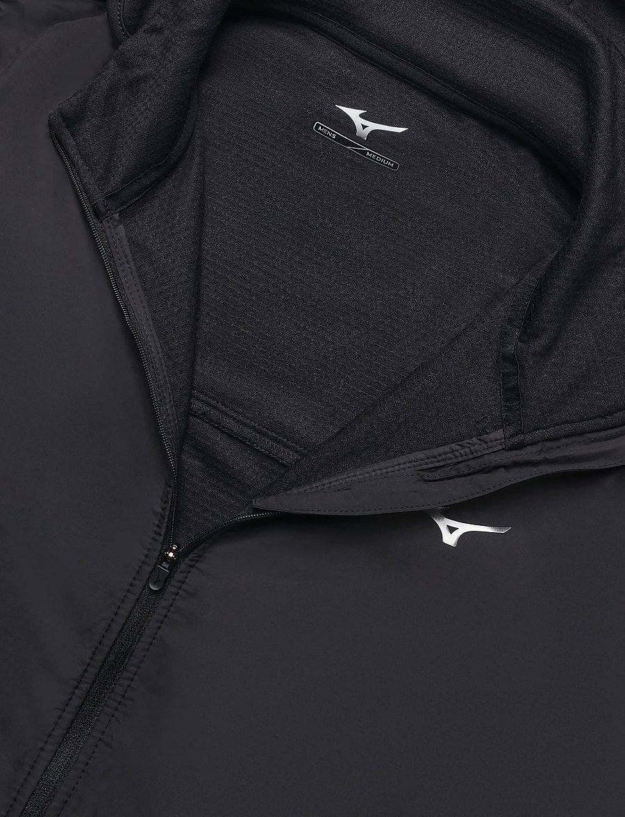 Mizuno - Active Warmalite Hybrid Full Zip Hooded Long Sleeve Top - sportsjakker - black - 2