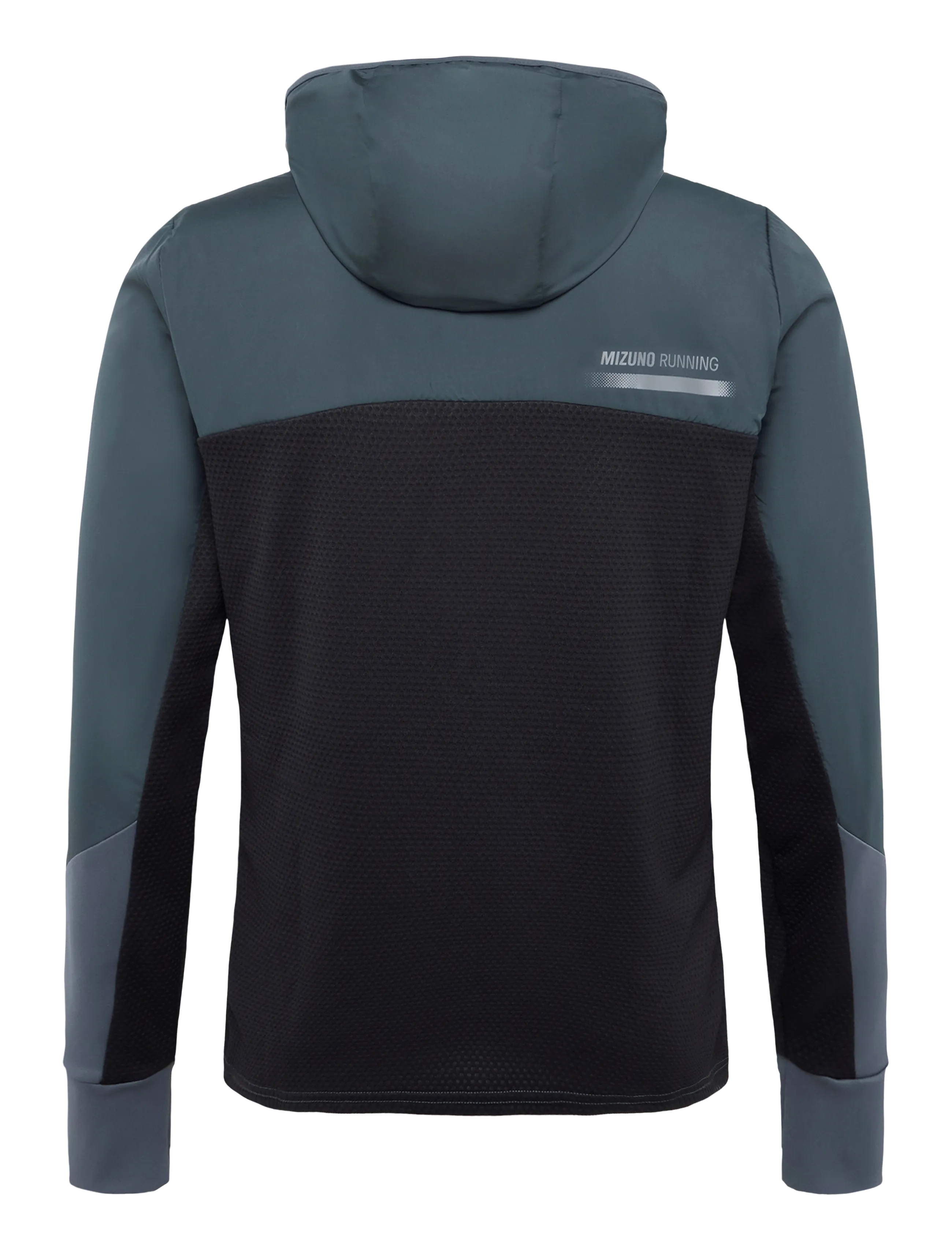 Mizuno - Active Warmalite Hybrid Full Zip Hooded Long Sleeve Top - kapuutsiga dressipluusid - dark slate - 1