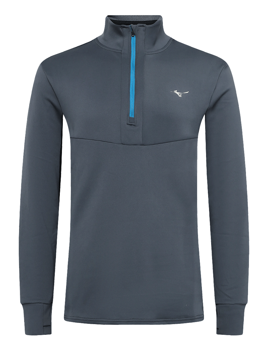 Mizuno - Active Warmalite Half Zip Long Sleeve Top - fleece og mellemlag - dark slate - 0