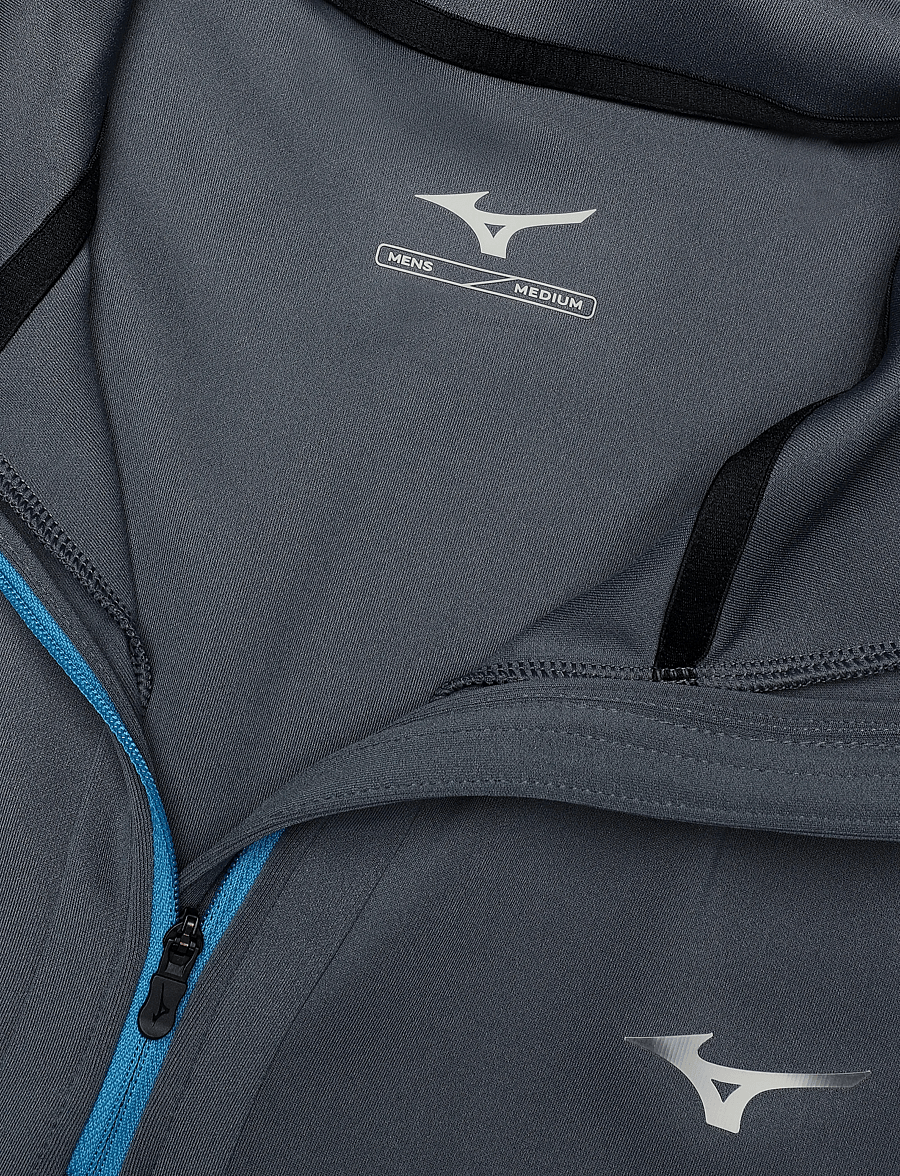 Mizuno - Active Warmalite Half Zip Long Sleeve Top - fleece og mellemlag - dark slate - 2