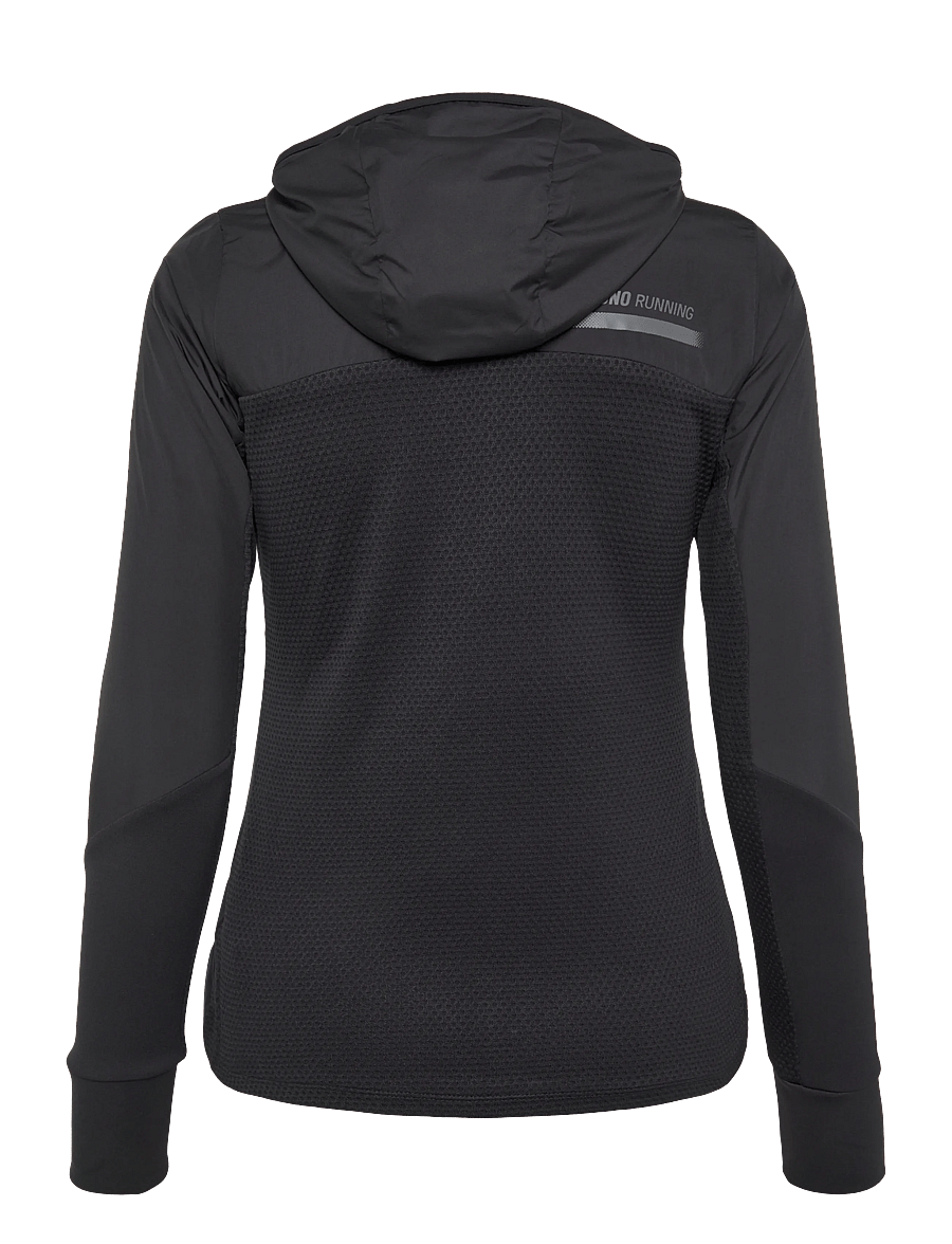 Mizuno - Active Warmalite Hybrid Full Zip Hooded Long Sleeve Top - sportsjakker - black - 1
