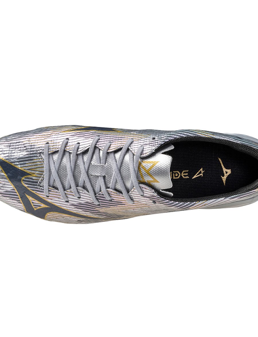 Mizuno - MIZUNO α II PRO(U) - fußballstiefel - galaxy silver/8605 c/gold - 3