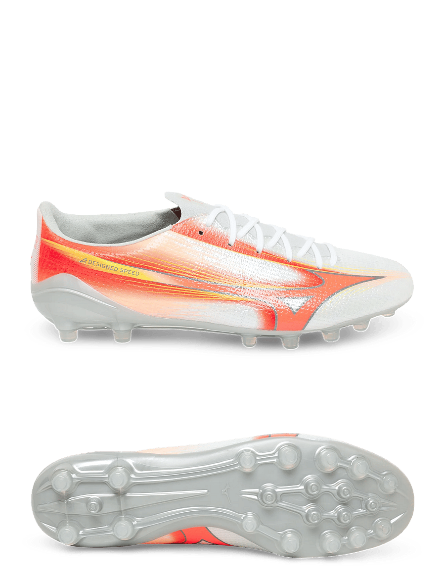 Mizuno - MIZUNO α III ELITE AG(U) - fußballstiefel - white/lava orange/evening primrose - 4
