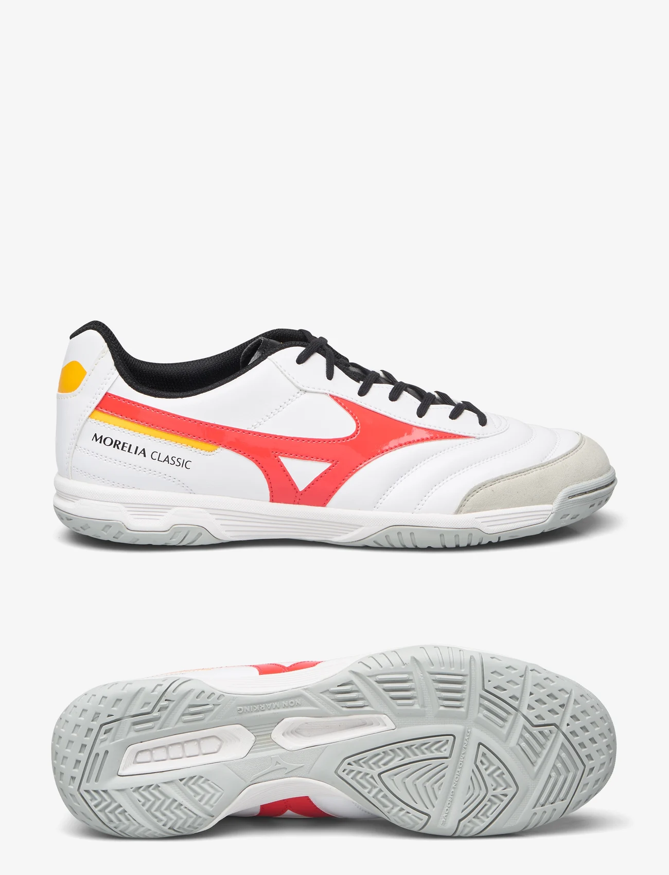 Mizuno - MORELIA SALA CLASSIC IN(U) - buty do sportów halowych - white/radiant red/citrus - 0