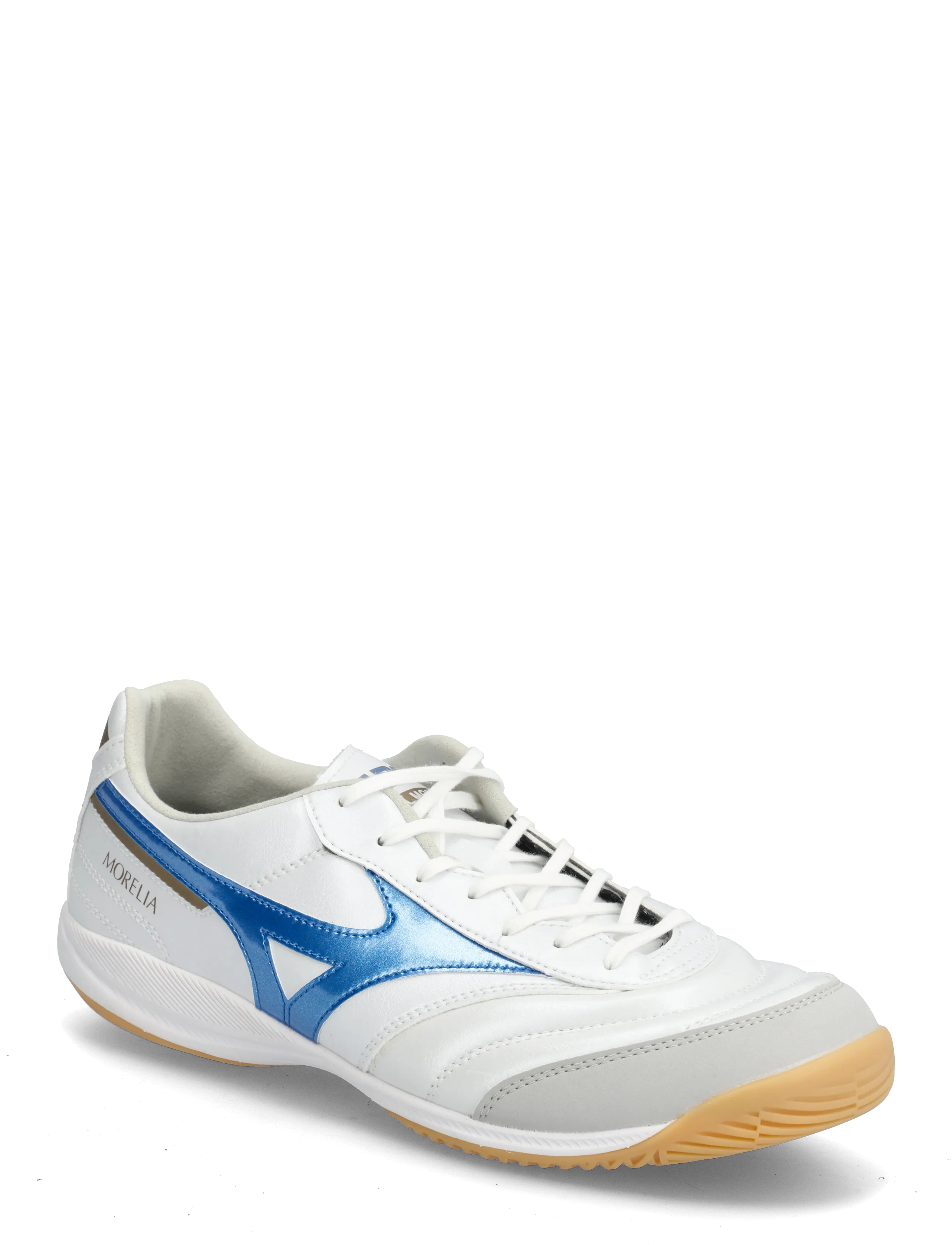 Mizuno MORELIA SALA PRO IN - Schuhe - WHITE/LASER BLUE/GOLD / white