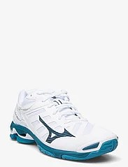Mizuno - WAVE VOLTAGE - training shoes - white/moroccan blue/silver - 0