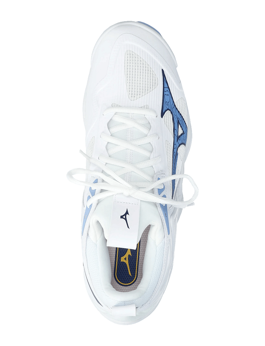 Mizuno - WAVE MOMENTUM 3(U) - iekštelpu sporta apavi - white/bellwether blue/bel air blue - 3