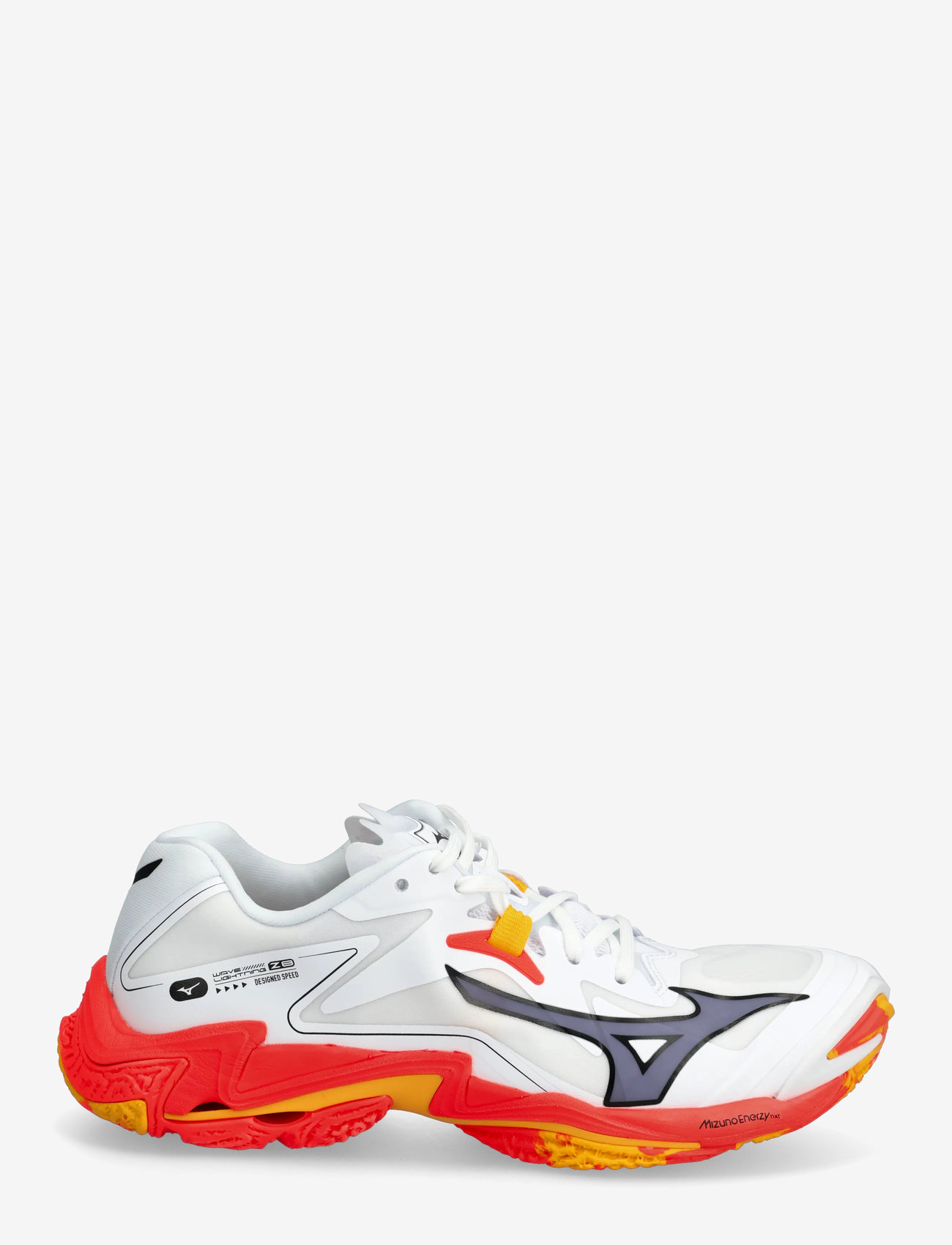 Mizuno - WAVE LIGHTNING Z8(U) - sisäpelikengät - white/fiery coral 2/citrus - 2