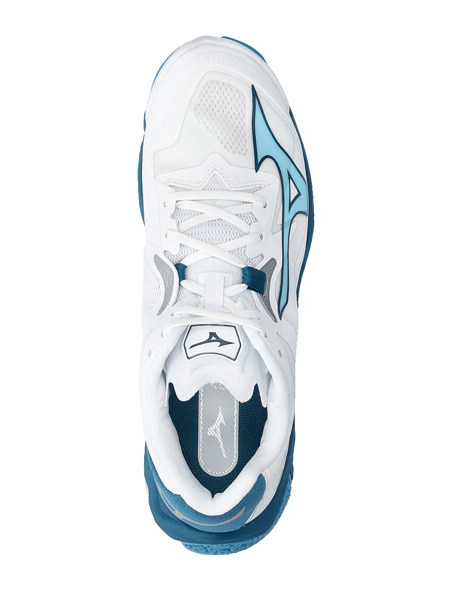 Mizuno - WAVE LIGHTNING Z8(U) - chaussures pour sports d'intérieur - white/moroccan blue/silver - 4