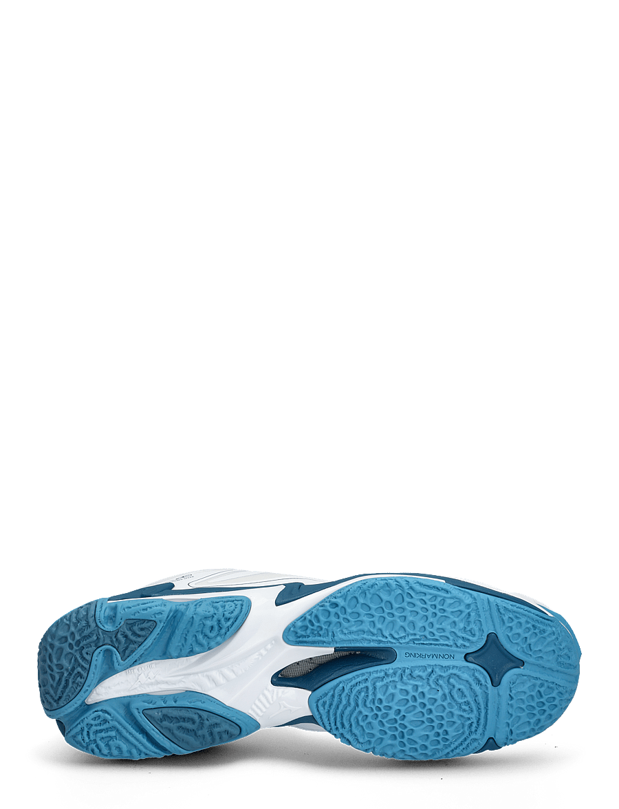 Mizuno - WAVE LIGHTNING Z8(U) - chaussures pour sports d'intérieur - white/moroccan blue/silver - 5