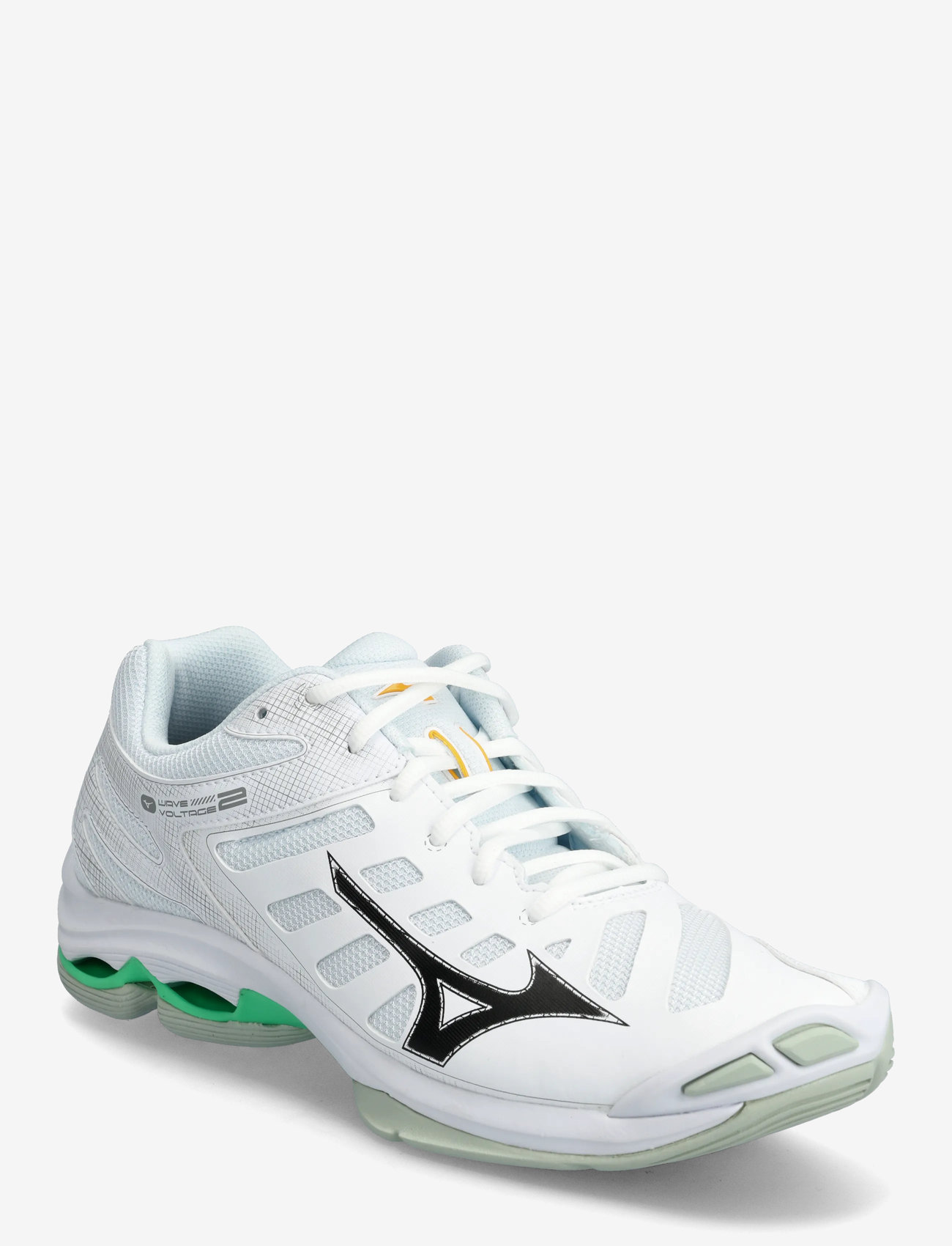 Mizuno - WAVE VOLTAGE 2 - indendørs sportssko - white/black/frozen emerald - 0