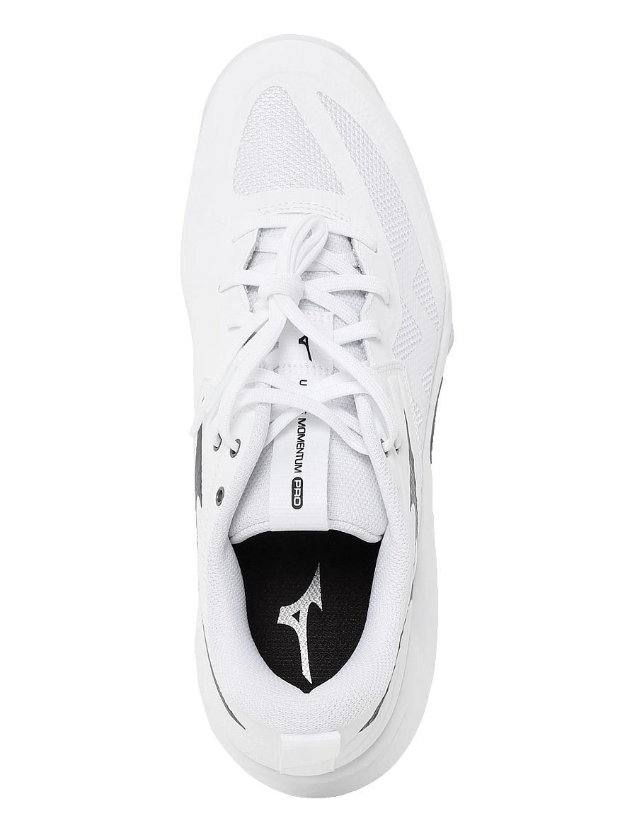 Mizuno - WAVE MOMENTUM PRO(U) - inomhusskor - white/metallic gray/black - 3
