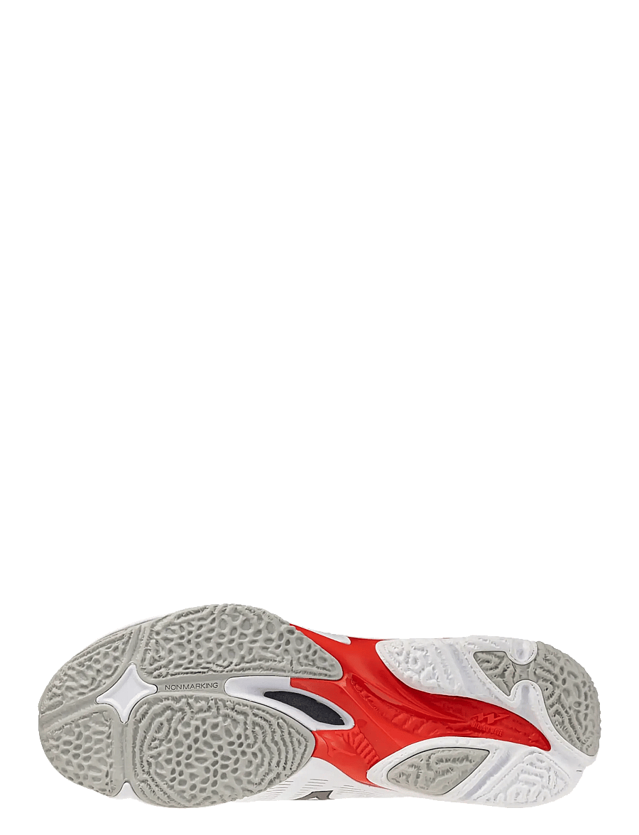 Mizuno - WAVE LIGHTNING ELITE(U) - inomhusskor - white/black/fiery red - 2