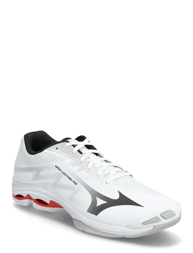 Mizuno - WAVE LIGHTNING PRO(U) - siseruumide spordijalatsid - white/black/fiery red - 0