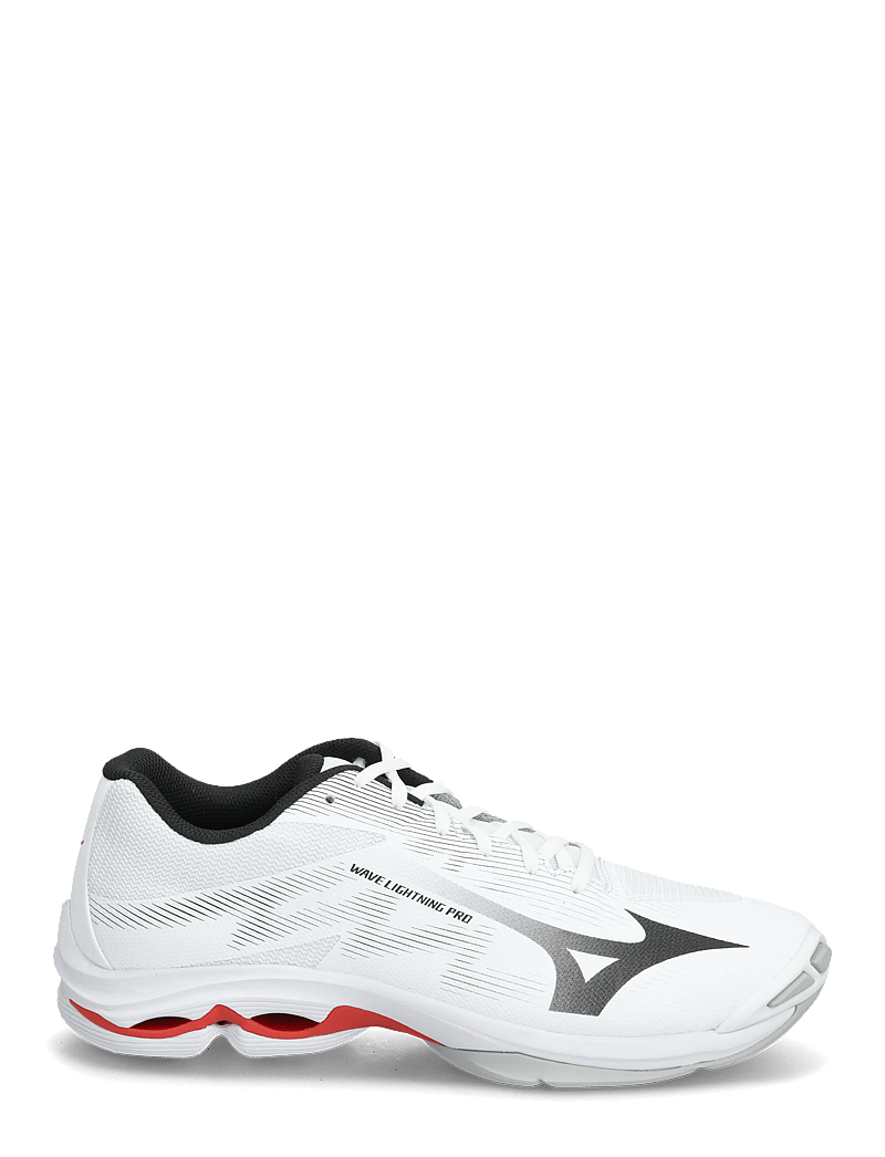 Mizuno - WAVE LIGHTNING PRO(U) - siseruumide spordijalatsid - white/black/fiery red - 1